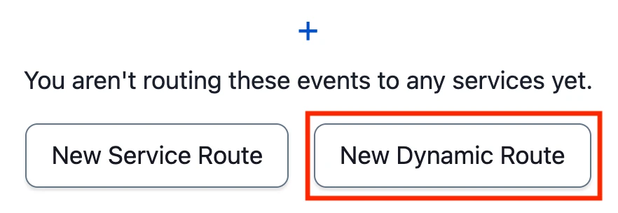 A screenshot of the PagerDuty UI emphasizing the "New Dynamic Route" button
