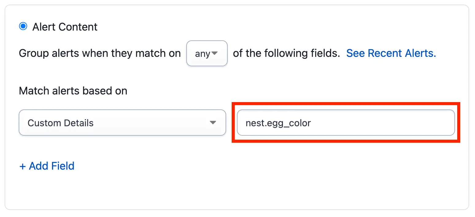 Nested custom details example Nested custom details example