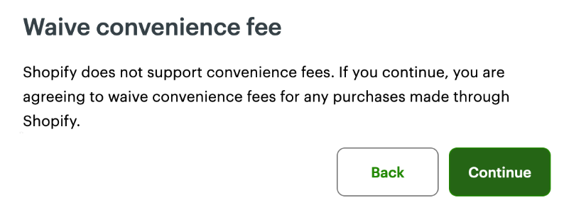 Clover Merchant Dashboard: Waive convenience fee