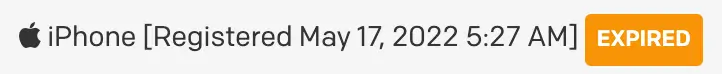 Expired mobile device